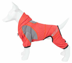 Pet Life  Active 'Fur-Breeze' Heathered Performance 4-Way Stretch Two-Toned Full Bodied Hoodie - Pet Totality