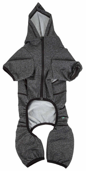 Pet Life  Active 'Fur-Breeze' Heathered Performance 4-Way Stretch Two-Toned Full Bodied Hoodie - Pet Totality