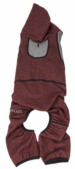 Pet Life  Active 'Fur-Breeze' Heathered Performance 4-Way Stretch Two-Toned Full Bodied Hoodie - Pet Totality