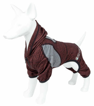 Pet Life  Active 'Fur-Breeze' Heathered Performance 4-Way Stretch Two-Toned Full Bodied Hoodie - Pet Totality