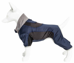 Pet Life  Active 'Warm-Pup' Heathered Performance 4-Way Stretch Two-Toned Full Body Warm Up - Pet Totality