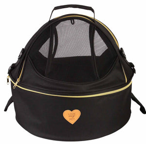 Pet Life  'Air-Venture' Dual-Zip Airline Approved Panoramic Circular Travel Pet Dog Carrier - Pet Totality
