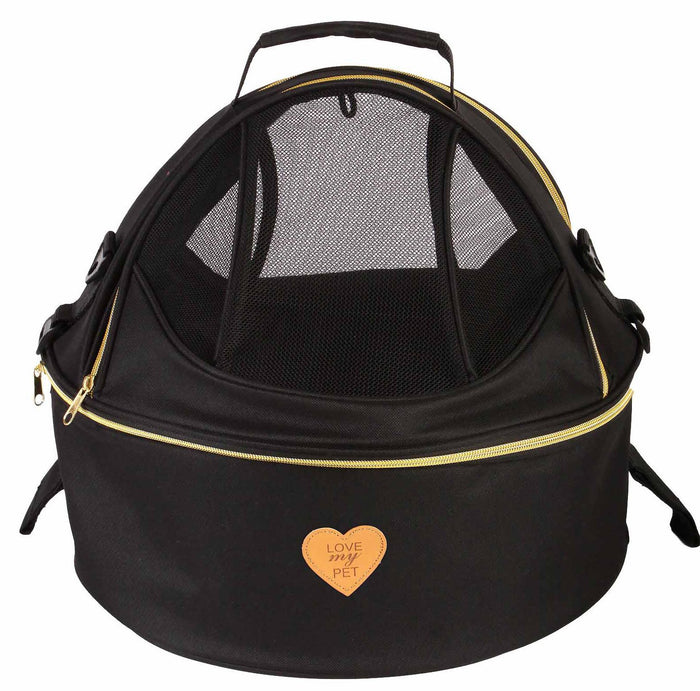 Pet Life  'Air-Venture' Dual-Zip Airline Approved Panoramic Circular Travel Pet Dog Carrier