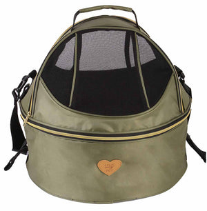 Pet Life  'Air-Venture' Dual-Zip Airline Approved Panoramic Circular Travel Pet Dog Carrier - Pet Totality