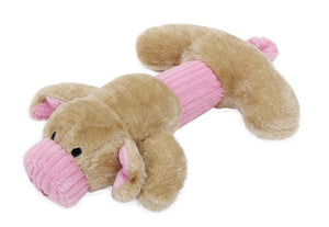 Pet Life Cozy Play Plush 2 Set Of Matching Squeaking Chew Dog Toys - Pet Totality