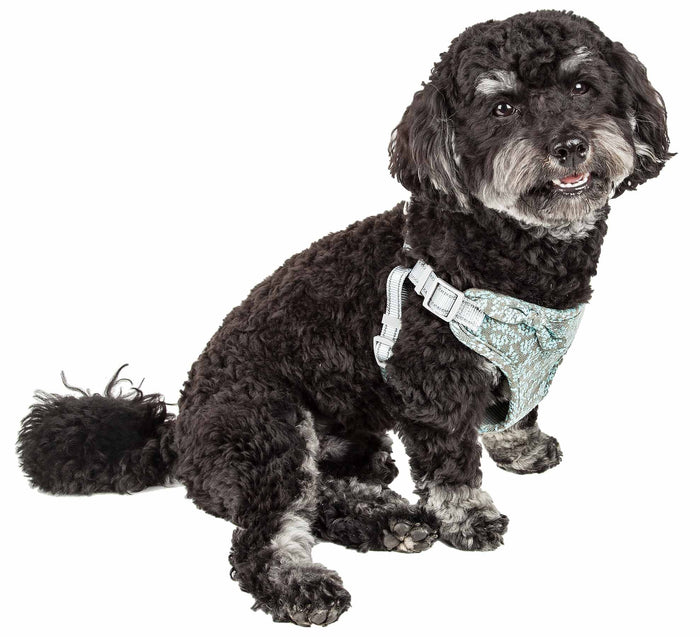 Pet Life  'Fidomite' Mesh Reversible And Breathable Adjustable Dog Harness W/ Designer Bowtie