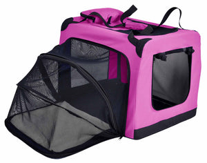 Pet Life  'Hounda Accordion' Metal Framed Soft-Folding Collapsible Dual-Sided Expandable Pet Dog Crate - Pet Totality