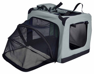 Pet Life  'Hounda Accordion' Metal Framed Soft-Folding Collapsible Dual-Sided Expandable Pet Dog Crate - Pet Totality