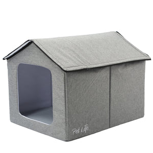 Pet Life "Hush Puppy" Electronic Heating and Cooling Smart Collapsible Pet House - Pet Totality