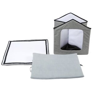 Pet Life "Hush Puppy" Electronic Heating and Cooling Smart Collapsible Pet House - Pet Totality