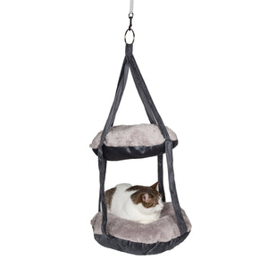 Pet Life Kittyhaus Dual-Lounger Kitty Cat Pillow Hammock Lounge - Pet Totality