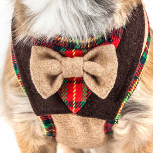 Pet Life  Luxe 'Dapperbone' 2-In-1 Mesh Reversed Adjustable Dog Harness-Leash W/ Fashion Bowtie - Pet Totality