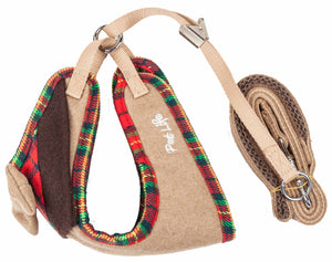 Pet Life  Luxe 'Dapperbone' 2-In-1 Mesh Reversed Adjustable Dog Harness-Leash W/ Fashion Bowtie - Pet Totality