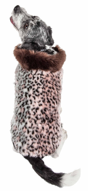 Pet Life  Luxe 'Furracious' Cheetah Patterned Mink Dog Coat Jacket - Pet Totality