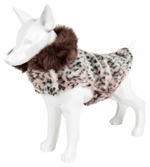 Pet Life  Luxe 'Furracious' Cheetah Patterned Mink Dog Coat Jacket - Pet Totality
