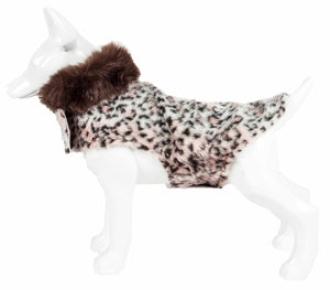 Pet Life  Luxe 'Furracious' Cheetah Patterned Mink Dog Coat Jacket - Pet Totality