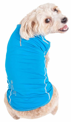 Pet Life ® Active 'Racerbark' 4-Way Stretch Performance Active Dog Tank Top T-Shirt - Pet Totality