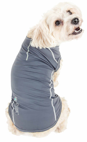 Pet Life ® Active 'Racerbark' 4-Way Stretch Performance Active Dog Tank Top T-Shirt - Pet Totality