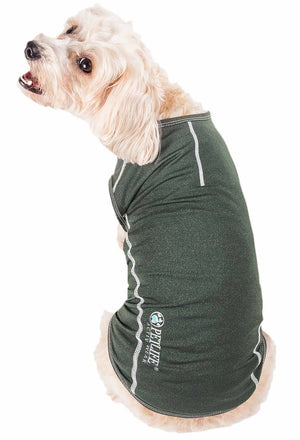 Pet Life ® Active 'Racerbark' 4-Way Stretch Performance Active Dog Tank Top T-Shirt - Pet Totality