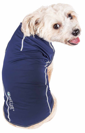 Pet Life ® Active 'Racerbark' 4-Way Stretch Performance Active Dog Tank Top T-Shirt - Pet Totality