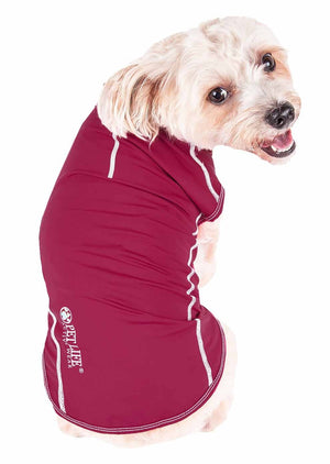 Pet Life ® Active 'Racerbark' 4-Way Stretch Performance Active Dog Tank Top T-Shirt - Pet Totality