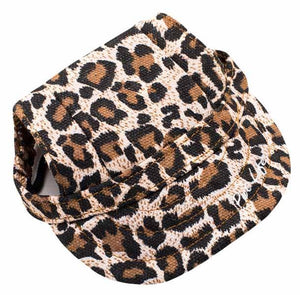 Pet Life ® 'Cheetah Bonita' Cheetah Patterned Uv Protectant Adjustable Fashion Dog Hat Cap - Pet Totality