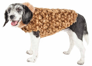 Pet Life ® Luxe 'Furpaw' Shaggy Elegant Designer Dog Coat Jacket - Pet Totality