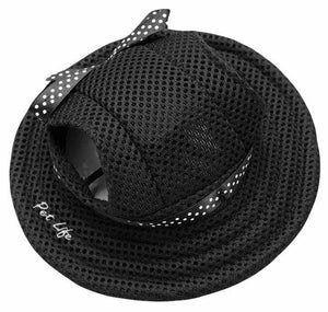 Pet Life ® 'Sea Spot Sun' Uv Protectant Adjustable Fashion Mesh Brimmed Dog Hat Cap - Pet Totality