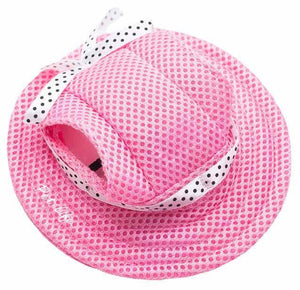 Pet Life ® 'Sea Spot Sun' Uv Protectant Adjustable Fashion Mesh Brimmed Dog Hat Cap - Pet Totality