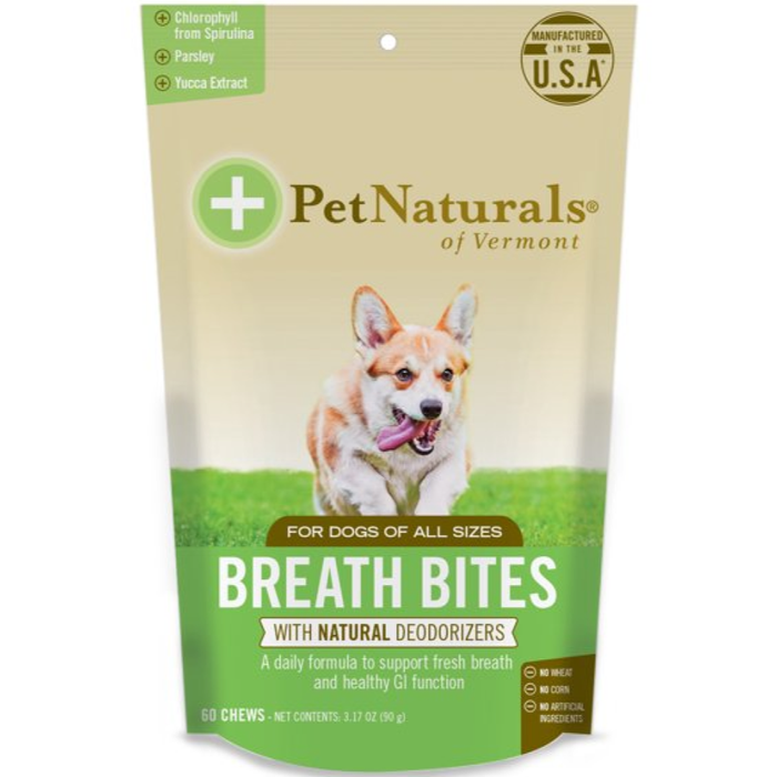 Pet Naturals Of Vermont Dog  Dental Chewable Breath Bits 60Ct