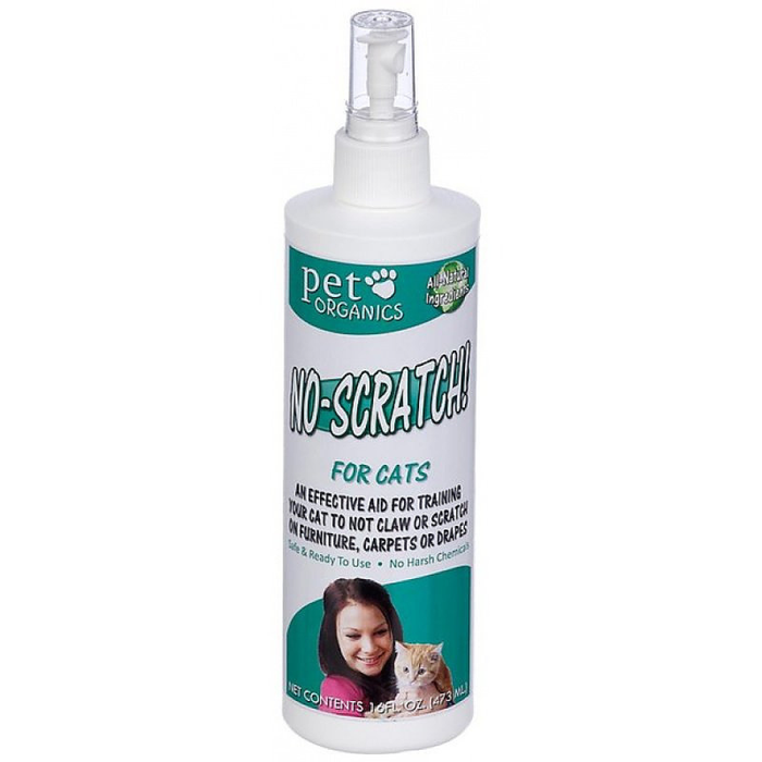 Pet Organics No Scratch Spray For Cats 16Oz