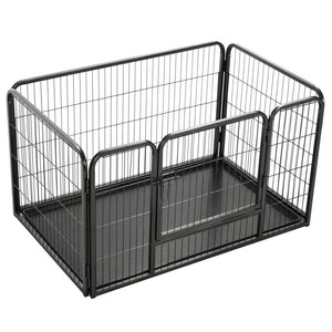 Pet Totality Black Steel Puppy Playpen Cage - Pet Totality