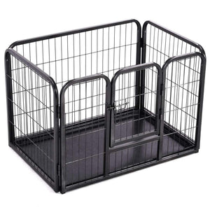 Pet Totality Black Steel Puppy Playpen Cage - Pet Totality