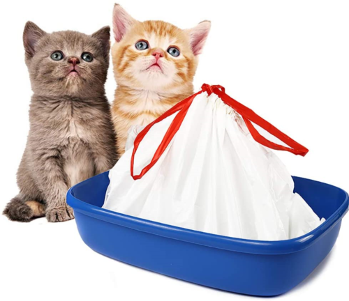 Pet Totality Cat Litter Box Liners With Drawstrings,