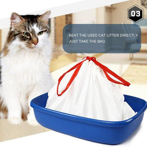 Pet Totality Cat Litter Box Liners With Drawstrings, - Pet Totality