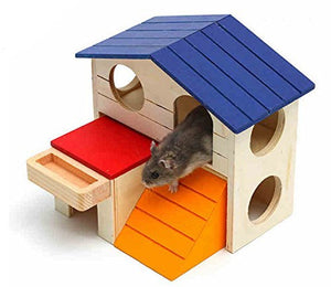 Pet Totality Foldable Small Animal Wooden House - Pet Totality