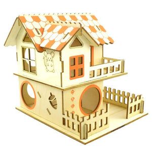 Pet Totality Indoor Wooden Villa Playhouse For Birds & Small Animals - Pet Totality