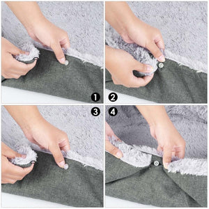 Pet Totality Machine Washable Faux Fur Soft Bed Mat for Dogs & Cats - Pet Totality