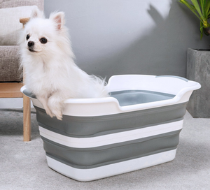 Pet Totality Multipurpose Collapsible Silicone Tub, Non-slip 60X40X27.5 - Pet Totality