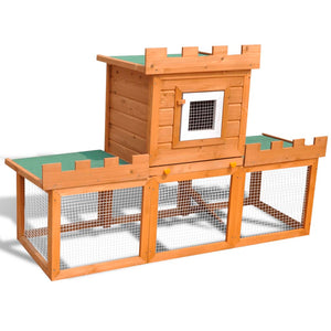 Pet Totality Outdoor Large Rabbit Hutch House - Pet Totality