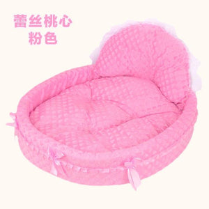 Pet Totality Pink & Purple Princess Dog Bed: S, L - Pet Totality