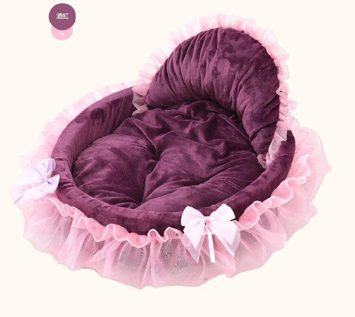 Pet Totality Pink & Purple Princess Dog Bed: S, L