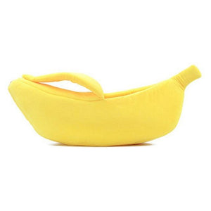 Pet Totality Soft, Plush Banana Bed for Cats & Dogs: S, M, L, XL - Pet Totality