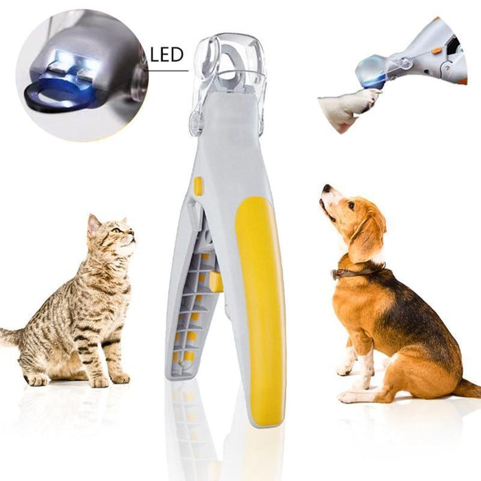 Pet Totality Stainless Steel LED Magnifying Nail Clipper, Yellow