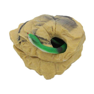 Pet Totality Yellow Reptile Cave With Removable Lid: Small, Large - Pet Totality