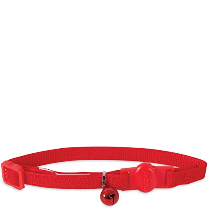 Petmate Breakaway Adjustable Cat Collar Red 3/8 X 8-12In