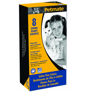 Petmate Litter Pan Liners 8Ct Jumbo - Pet Totality