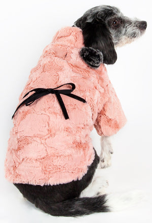 Pink-Mink' Luxury Designer Pet Coat - Pet Totality