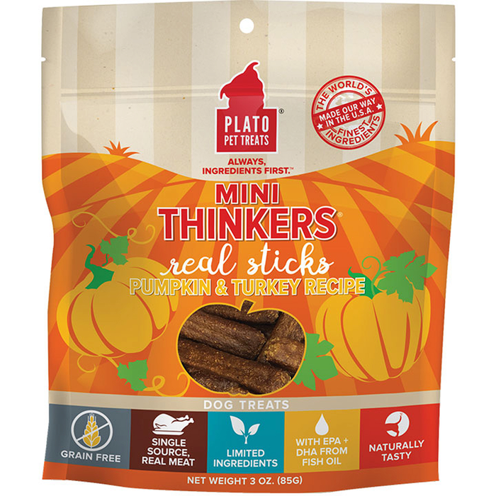 Plato Dog Min Thnkr Turkey Pumpkin 3 Oz.