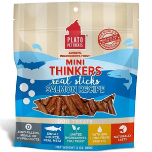 Plato Dog Mini Thinkers Salmon 3Oz - Pet Totality